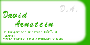 david arnstein business card